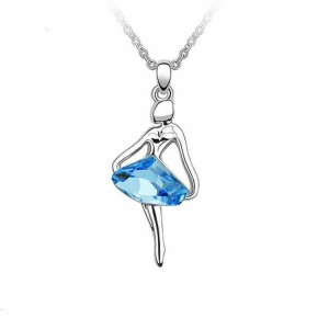 Ballerina aan ketting - Aqua Ballerina aan ketting - Aqua