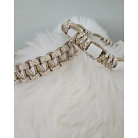 Halsband "3D Cobra"- Goud/Beige/Diamond