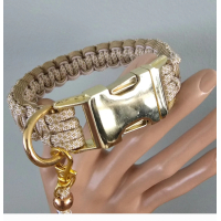 Halsband "3D Cobra"- Goud/Beige/Diamond