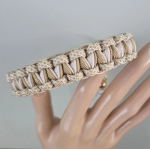 Halsband "3D Cobra"- Goud/Beige/Diamond