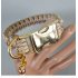 Halsband "3D Cobra"- Goud/Beige/Diamond