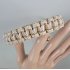 Halsband "3D Cobra"- Goud/Beige/Diamond