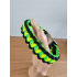 Halsband "3D Cobra"  - Neon Geel / Neon Groen / Zwart