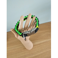 Halsband "3D Cobra"  - Neon Geel / Neon Groen / Zwart