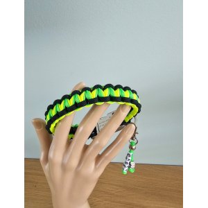 Halsband "3D Cobra"  - Neon Geel / Neon Groen / Zwart