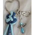 Diamond Knot sleutelhanger BLAUWTINTEN