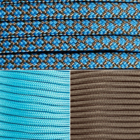 Halsband "Bennos Happiness" - Cyaan / Bruin