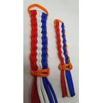 ONTWERP UW EIGEN MINI 6 STRAND WIDE ROUND BRAID LANDEN SLEUTELHANGER