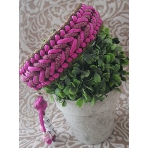 Halsband "Bennos Happiness" - Passion Roze / Bruin