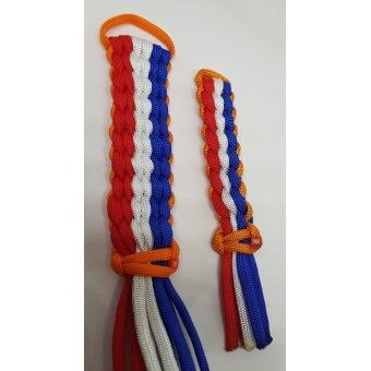 ONTWERP UW EIGEN MINI 6 STRAND WIDE ROUND BRAID LANDEN SLEUTELHANGER