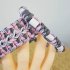 Halsband zonder kralen - Roze / Grijs