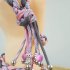 Halsband zonder kralen - Roze / Grijs