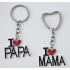 I LOVE PAPA / I LOVE MAMA SLEUTELHANGER