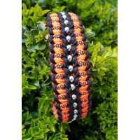 Halsband met kralen - NEON ORANJE/ZWART/DIAMOND