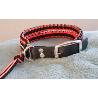 Halsband met kralen - NEON ORANJE/ZWART/DIAMOND