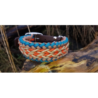 Halsband "Elite"- TEAL/ORANJE