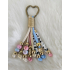 Slierten tassen/sleutelhanger roze/blauw/creme en goud tinten