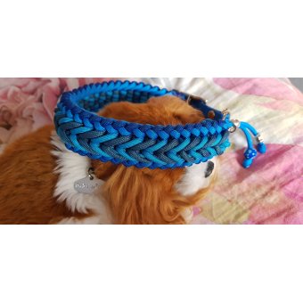 Halsband "Bennos Happiness " - Blauw Tinten